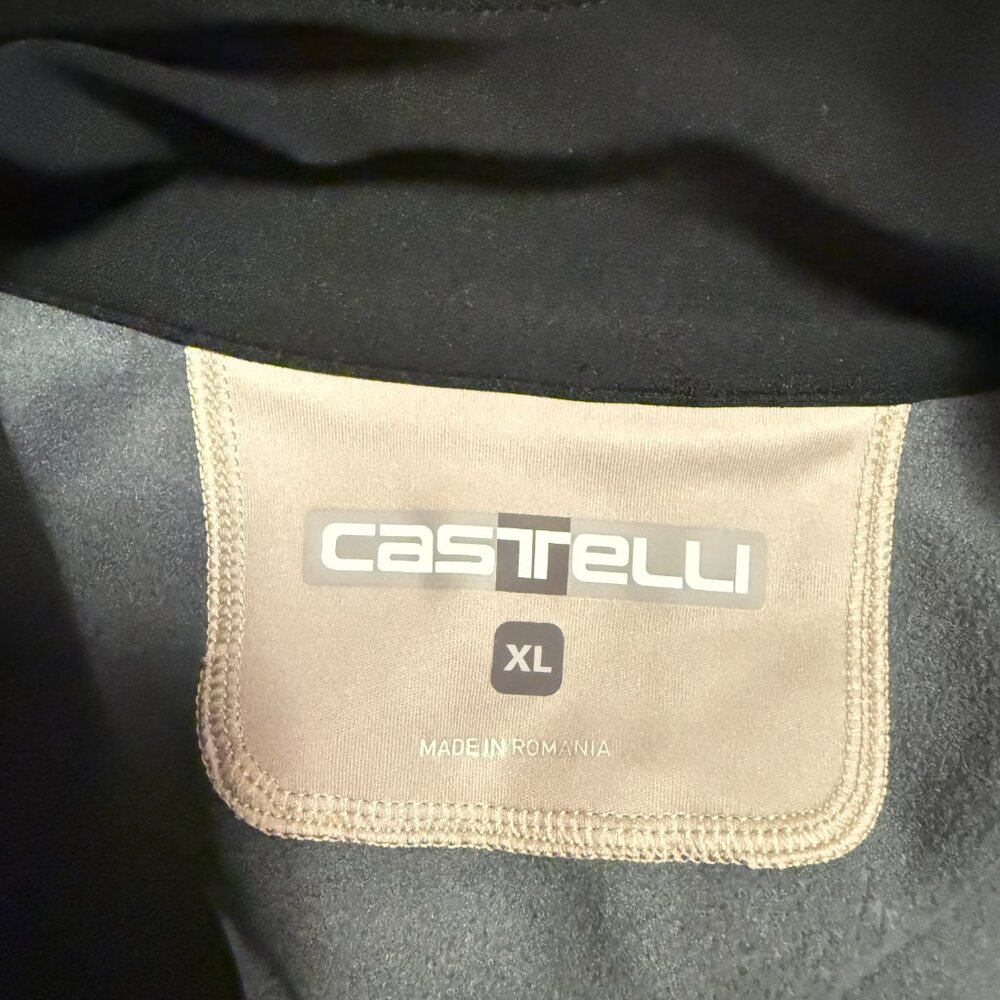 Castelli Ristretto Winter Cycling Jacket Tan XL Reflective Stripes with Pockets - Picture 5 of 7